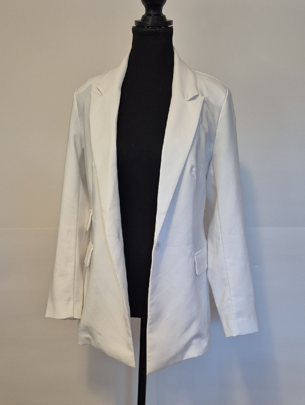 CLEO White Blazer Open style - Small Petite - Picture 4 of 6